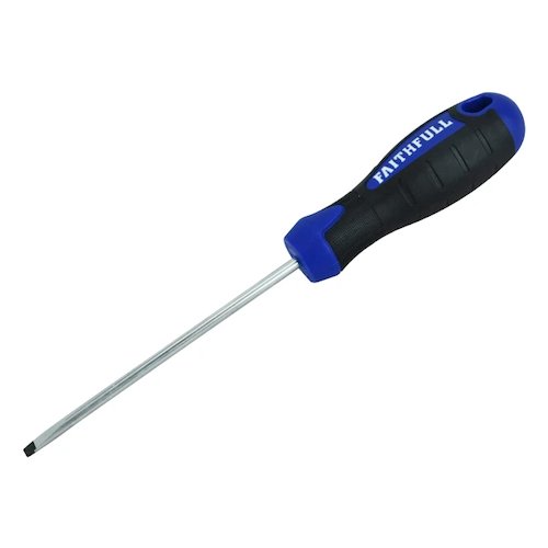 Faithfull Soft Grip Parrallel Slotted Tip Screwdriver (5023969251295)