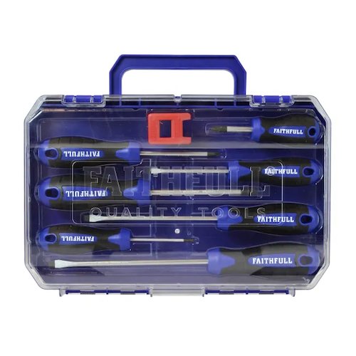 Faithfull 8 Piece Soft Grip Screwdriver Set (5023969306285)