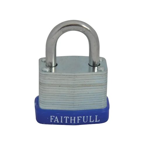 Faithfull Laminated Steel Padlock (5023969309385)
