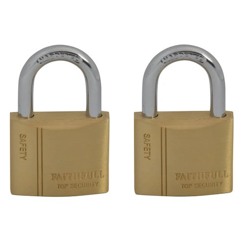 Faithfull  Keyed Alike Brass Padlock (5023969309422)