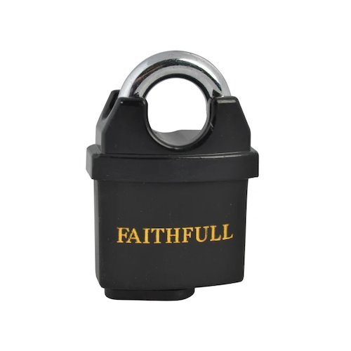 Faithfull PVC Coated Brass Padlock (5023969309460)