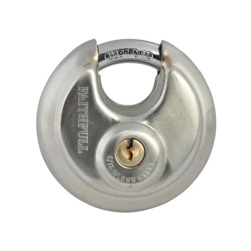 Faithfull Stainless Steel Discus Padlock (5023969309477)