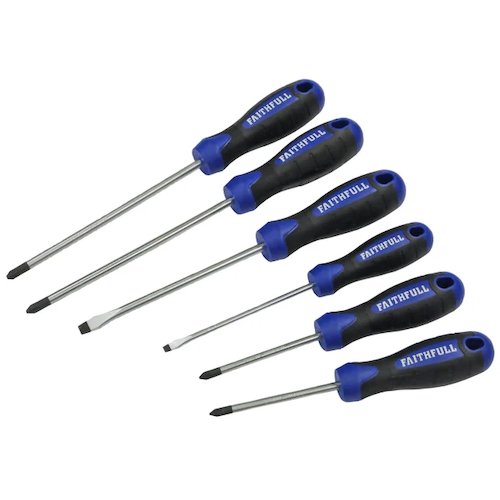 Faithfull 6 Piece Soft Grip Screwdriver Set (5023969312651)