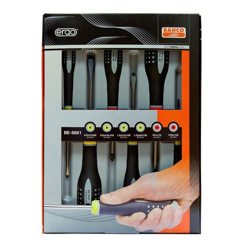 Bahco 6 Piece ERGO Screwdriver Set (7314150043279)