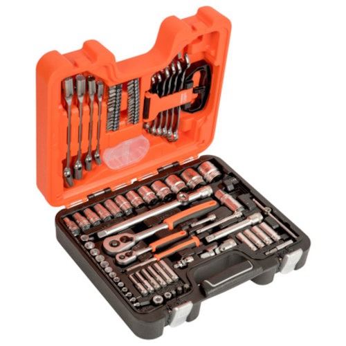 Bacho S910 1/4" and 1/2" Square Drive Socket and Deep Socket Set with Combination Spanner Set (7314150104000)