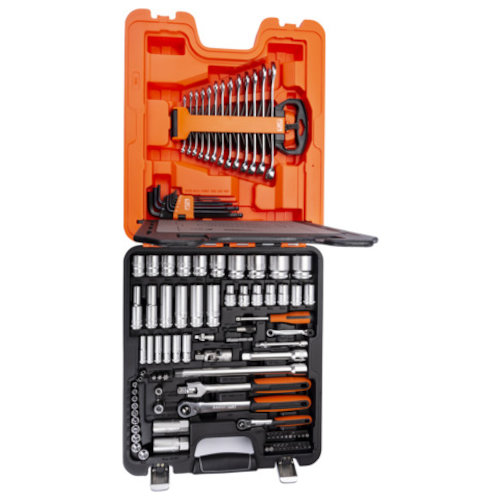 Bacho S103 1/4" and 1/2" Square Drive Socket Set with Combination Spanner Set (7314150257119)