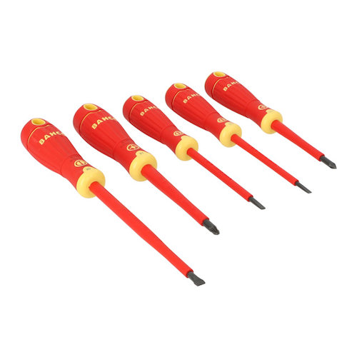 Bacho B220.015 5 Piece VDE Insulated Screwdriver Set (7314150283378)