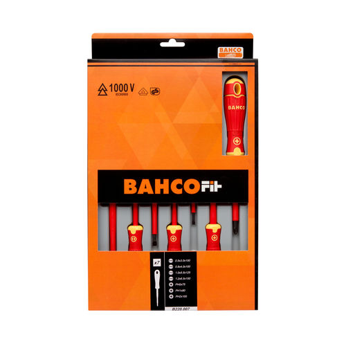 Bahco 7 Piece Insulated Screwdriver Set (7314150283385)