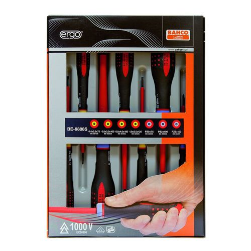 Bahco 7 Piece Insulated ERGO Screwdriver Set (7314153006158)